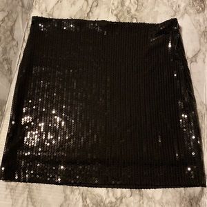 Black sequin mine skirt.
